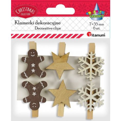 Klamerka drewniana Titanum Zima, 1szt